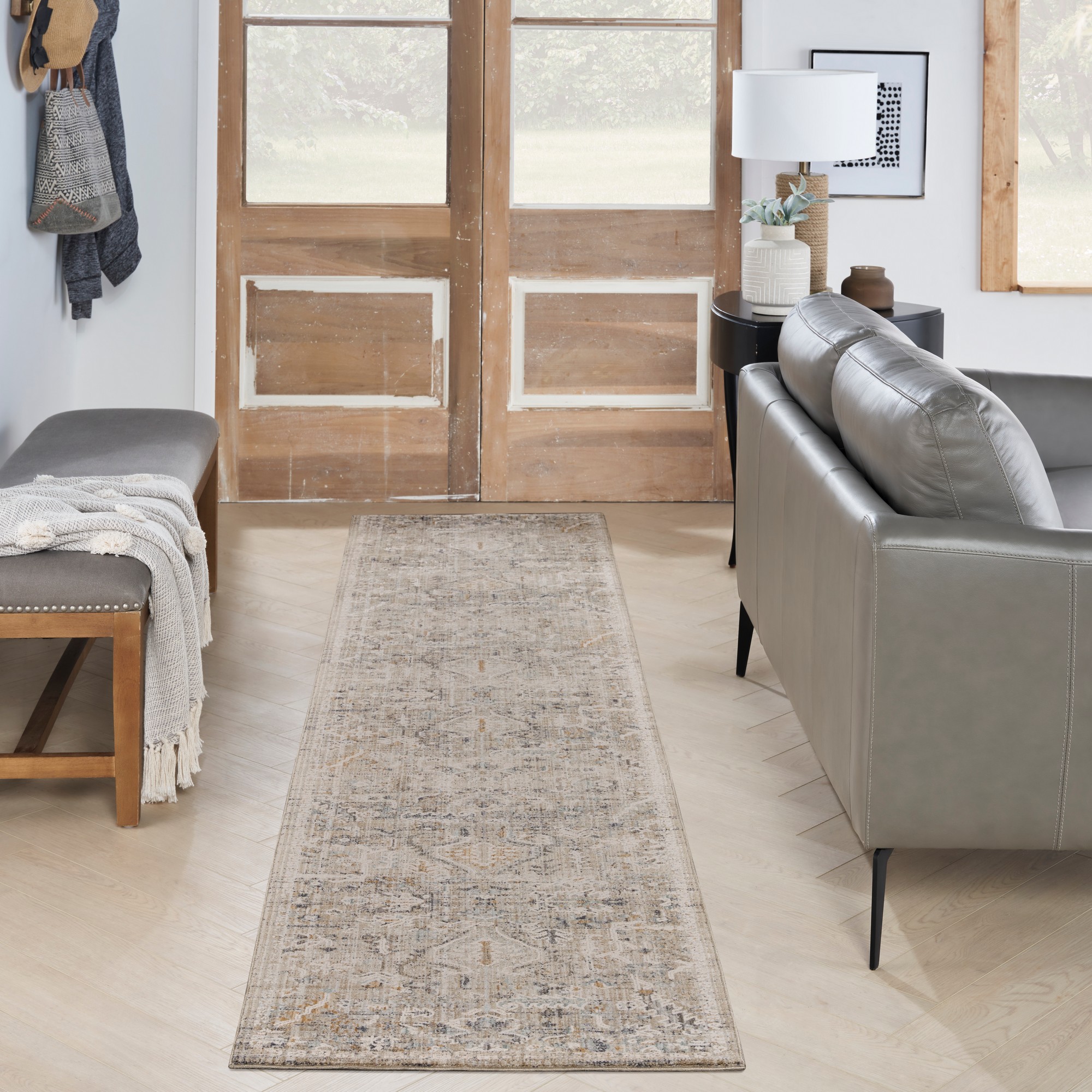 Lynx Lnx02 Traditional Runner Rugs By Nourison In Ivory Taupe